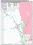Las Cruces Wall Map Premium Style